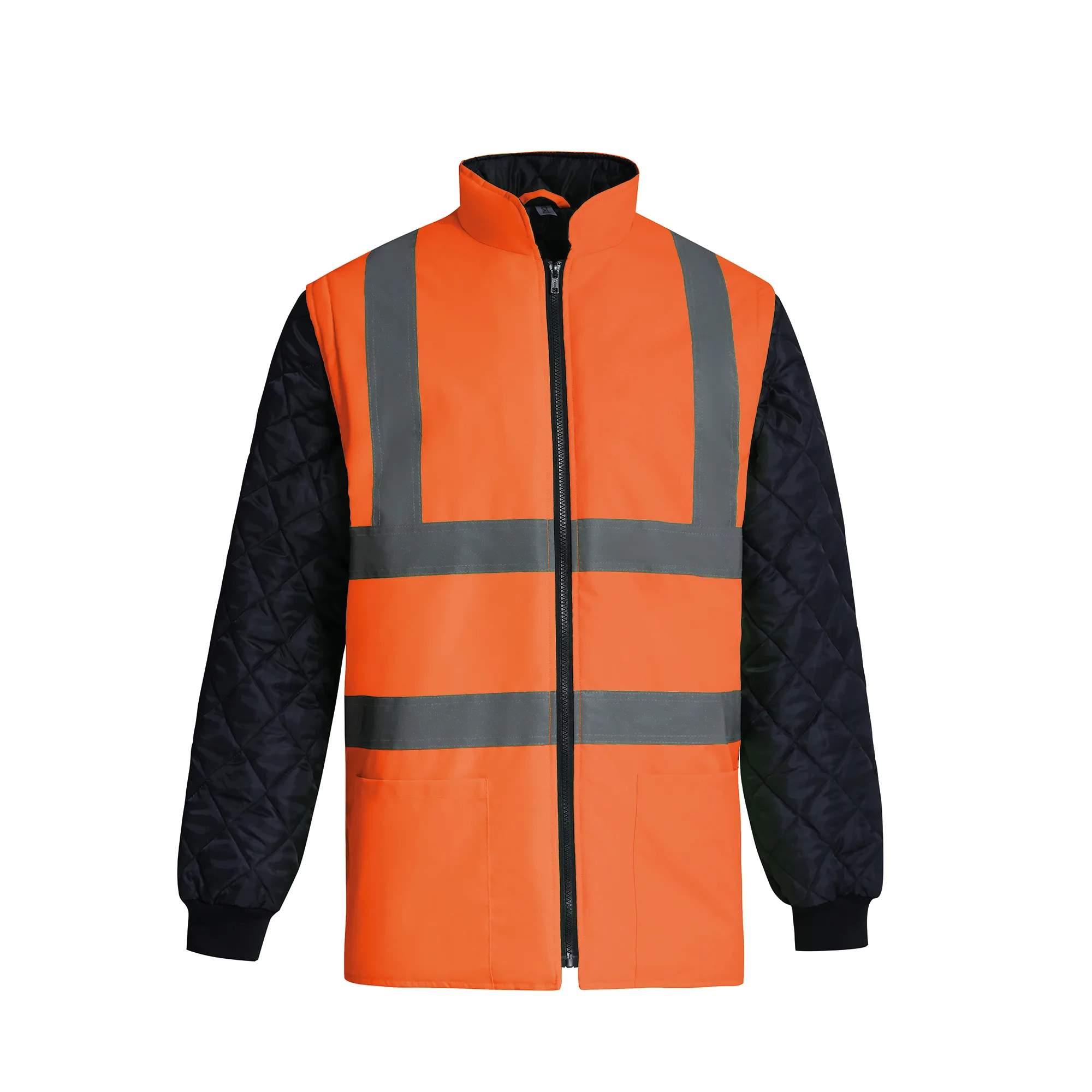 YHV008SL HIVISORANGE-NAVY